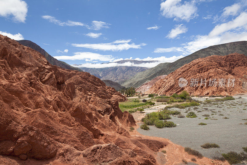 阿根廷枣y省的Purmamarca at Quebrada de Humahuaca